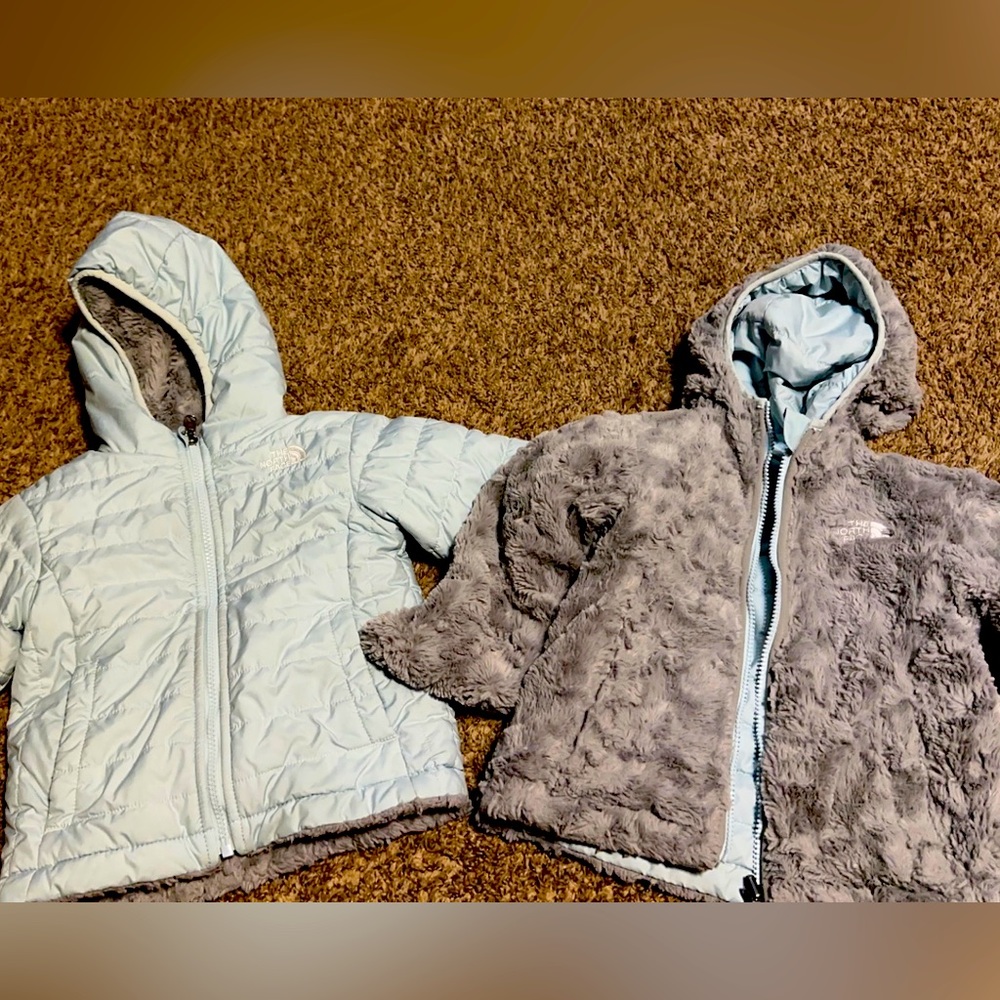 3t North Face mossbud reversible coats